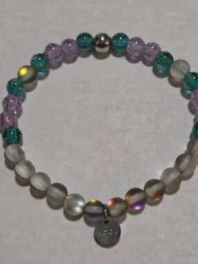 NOGU Rainbow Mermaid Firefly Glass Bracelet